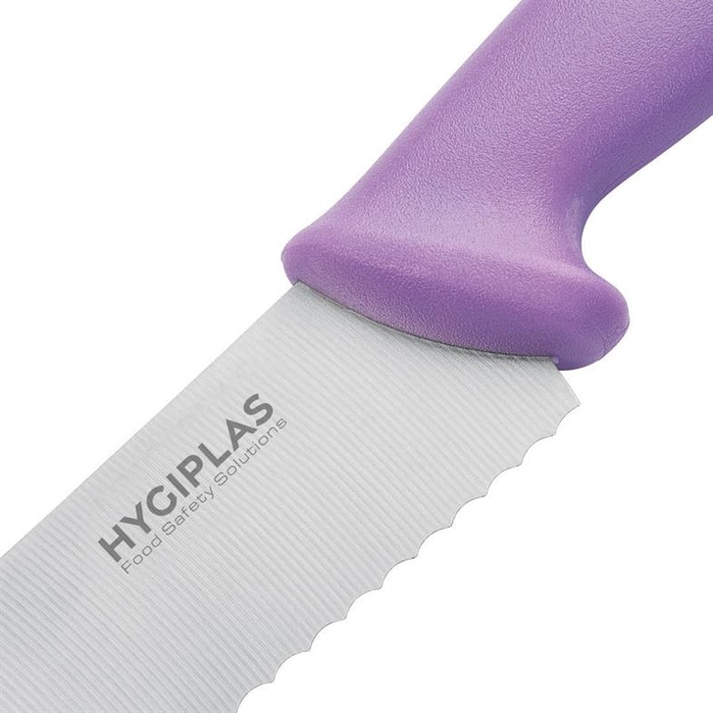 Couteau à pâtisserie denté Hygiplas noir 250mm - HYGIPLAS - Hygiplas