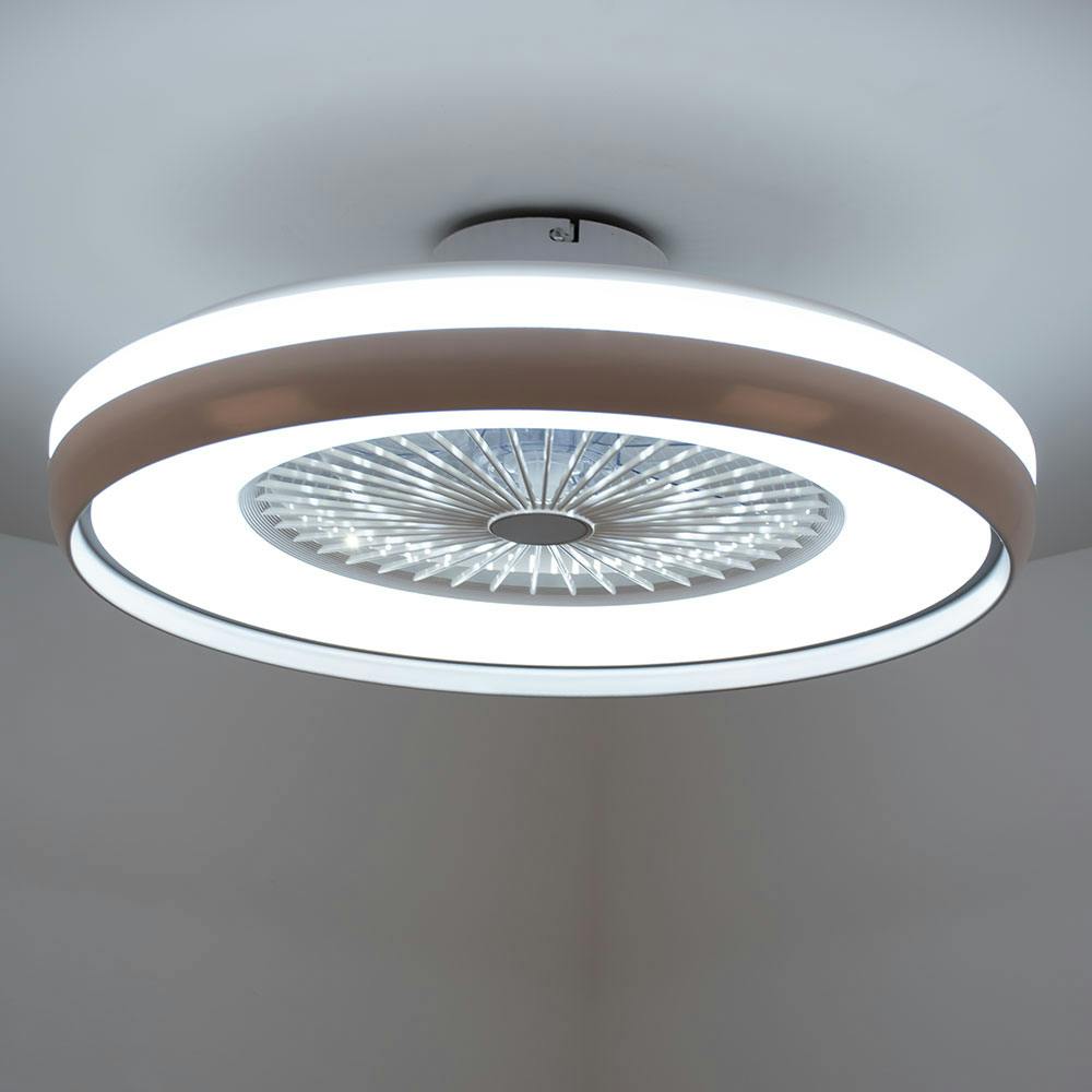 LED Decken Ventilator 3 Stufen Lüfter DIMMER Fernbedienung Tages-Licht Lampe 