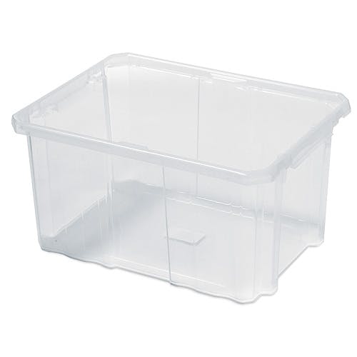 PROREGAL Mehrzweck Aufbewahrungsbox mit Deckel, Transparent, BxTxH  40x30x20cm, 5 Stück, Lagerkiste, Transportbox, Stapelbox, Kunststoffkiste