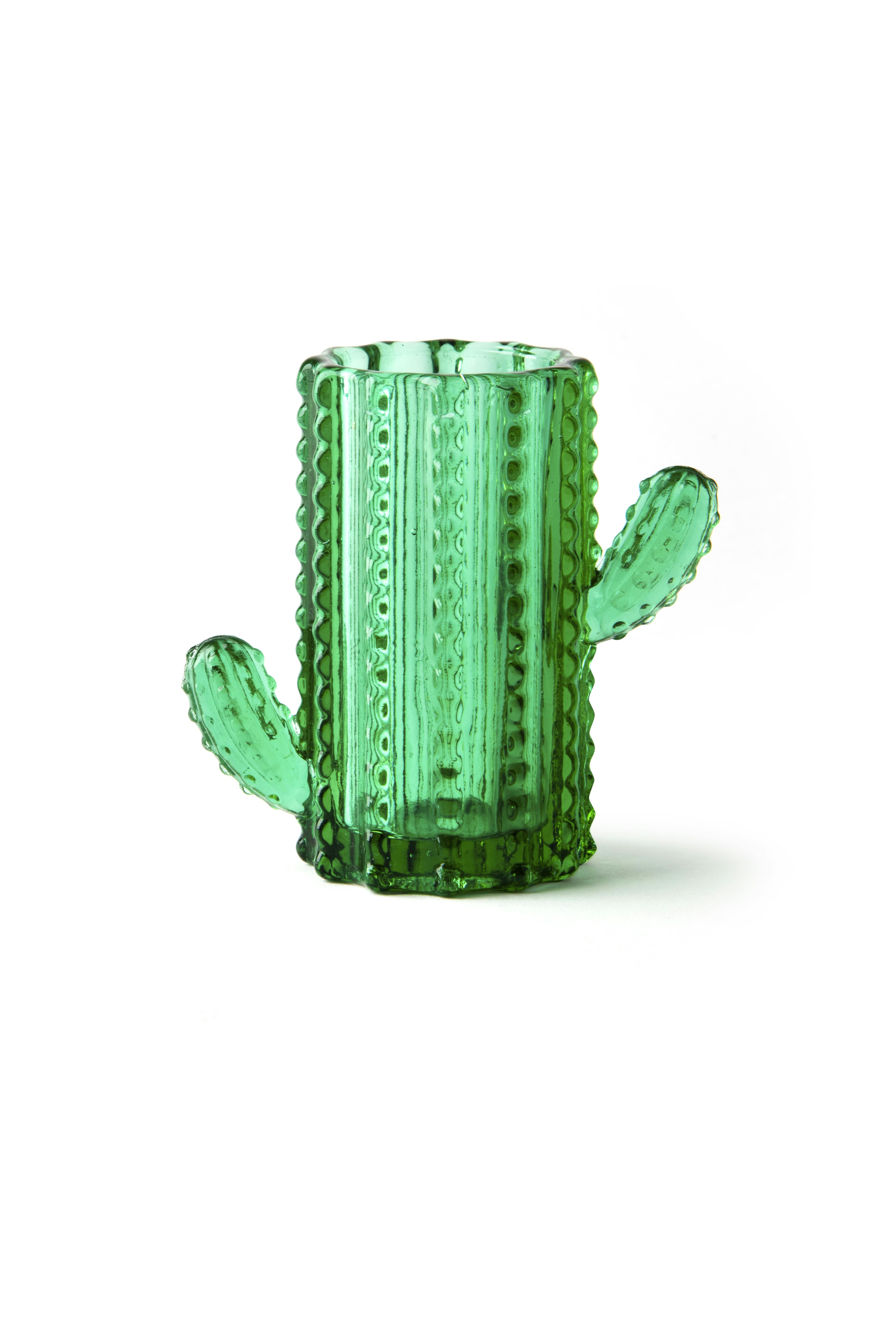Excelsa set 4 bicchieri liquore Cactus vetro 5 cl verdi