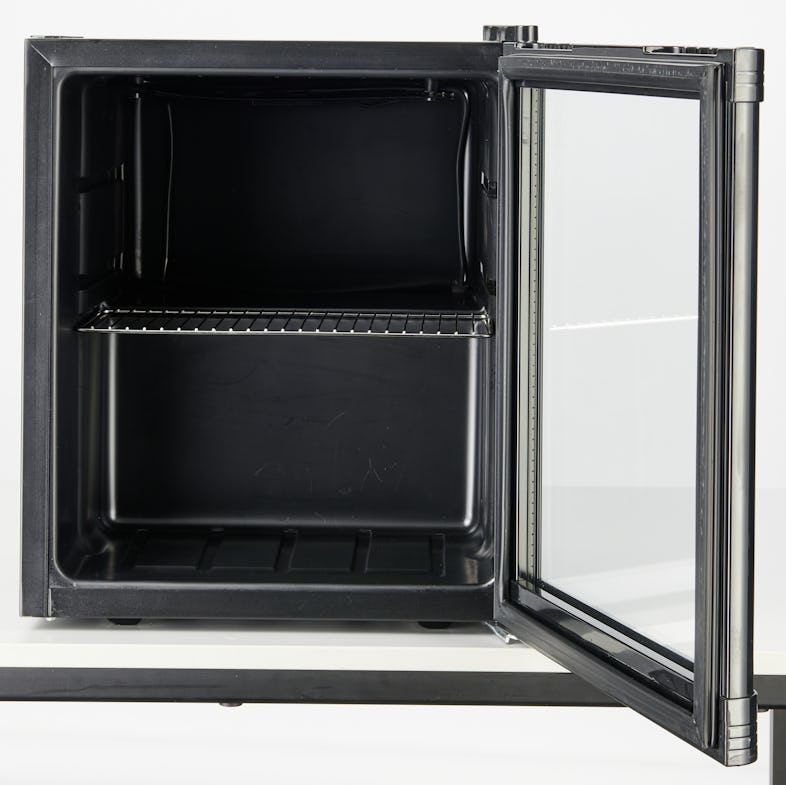 Mini-Kühlschrank mit Glasfront, schwarz –