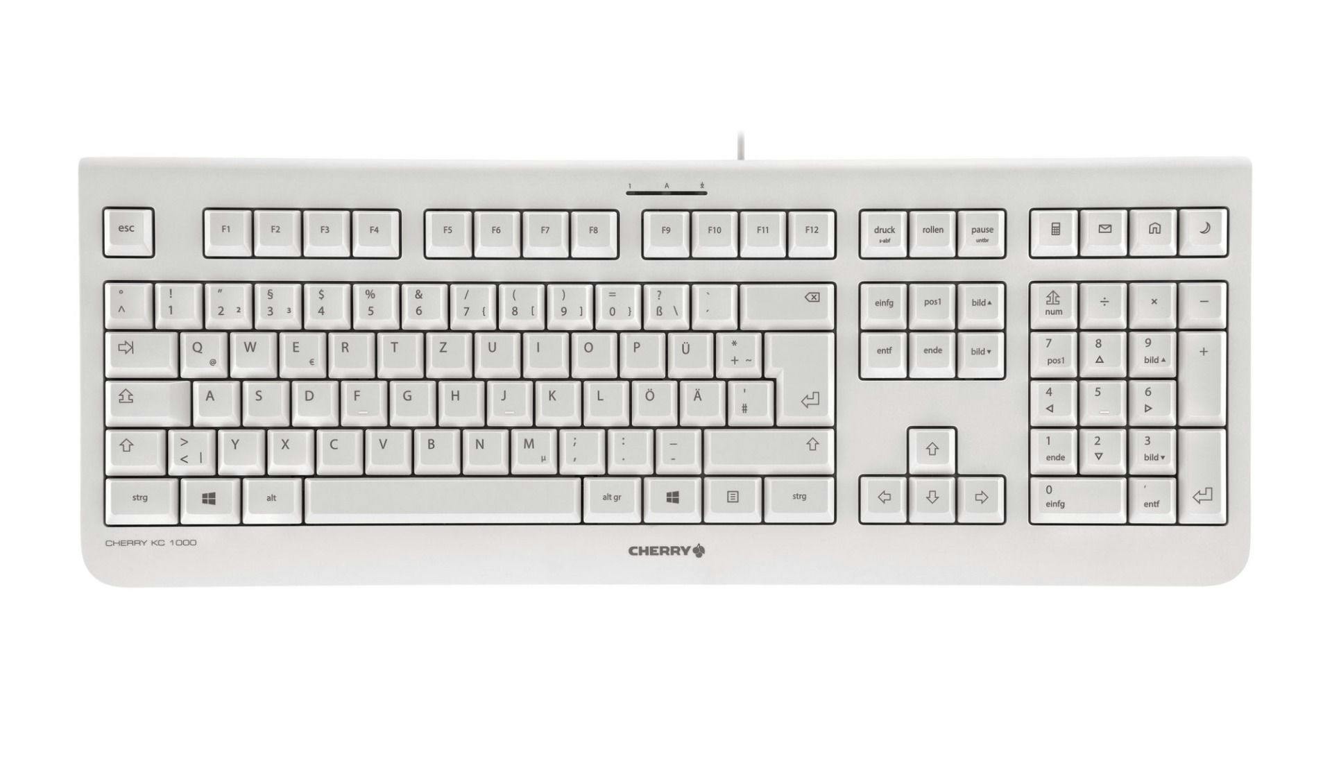 CHERRY weißgrau USB-Tastatur KC 1000 Marktplatz METRO | kabelgebunden