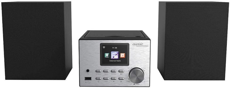 auvisio IRS-500.mini Micro-Stereoanlage mit Webradio, DAB+, FM, CD,  Bluetooth, USB, 60 Watt