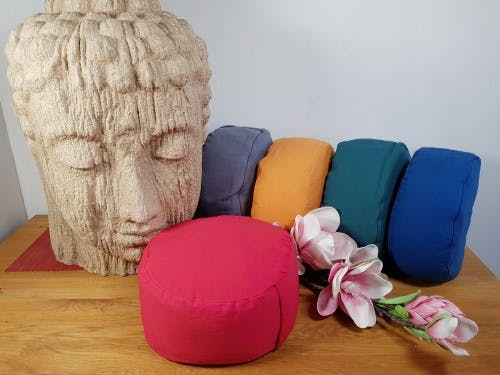 Sitzkissen Yogakissen Meditationskissen Lotus rund mit waschbarem Bezug vulcano