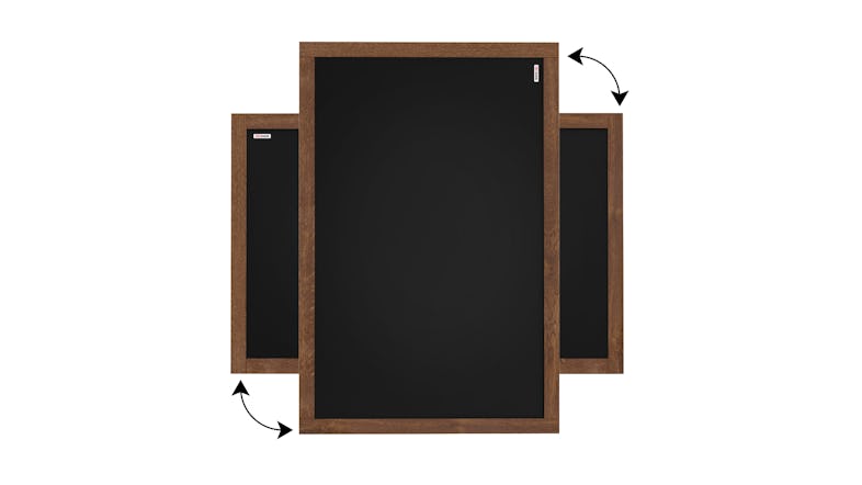 ALLboards Lavagna nera da gesso in cornice di legno 150×100 cm