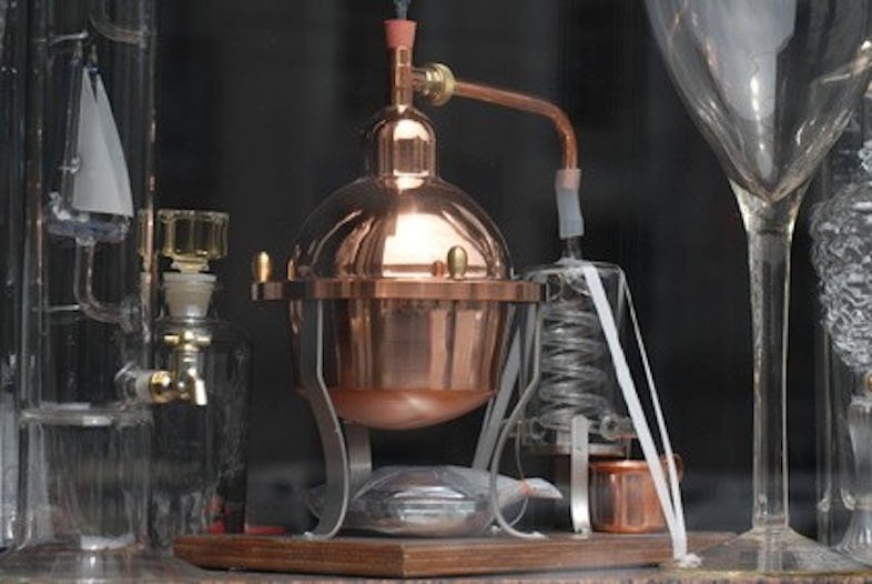 Destille 1,25 Liter mit Spiritusbrenner