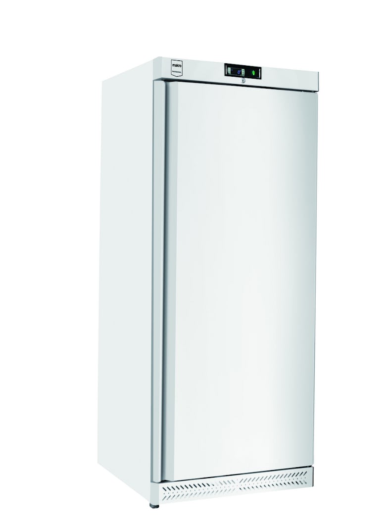 METRO Professional Frigorifero GRE6600, alluminio, 77.5 x 72 x 193 cm, 380 l, refrigerazione ad aria, 300W, adatto per GN1/1, con serratura, bianco