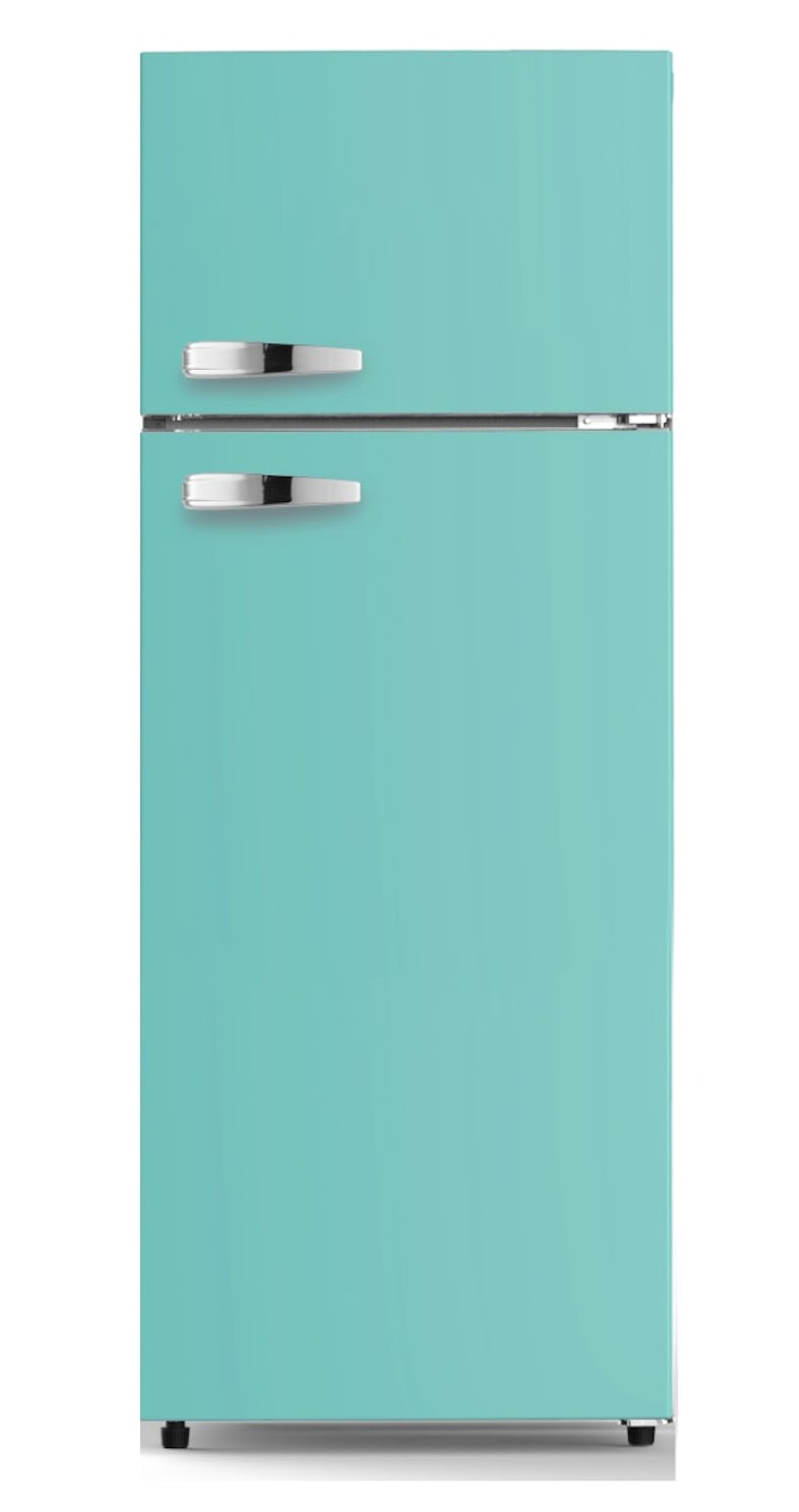 Vintage Kühlschrank mit Gefrierfach blau 147 cm