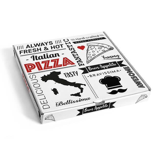 Caja cartón pequeña PIZZA, 100 uds. CPK001