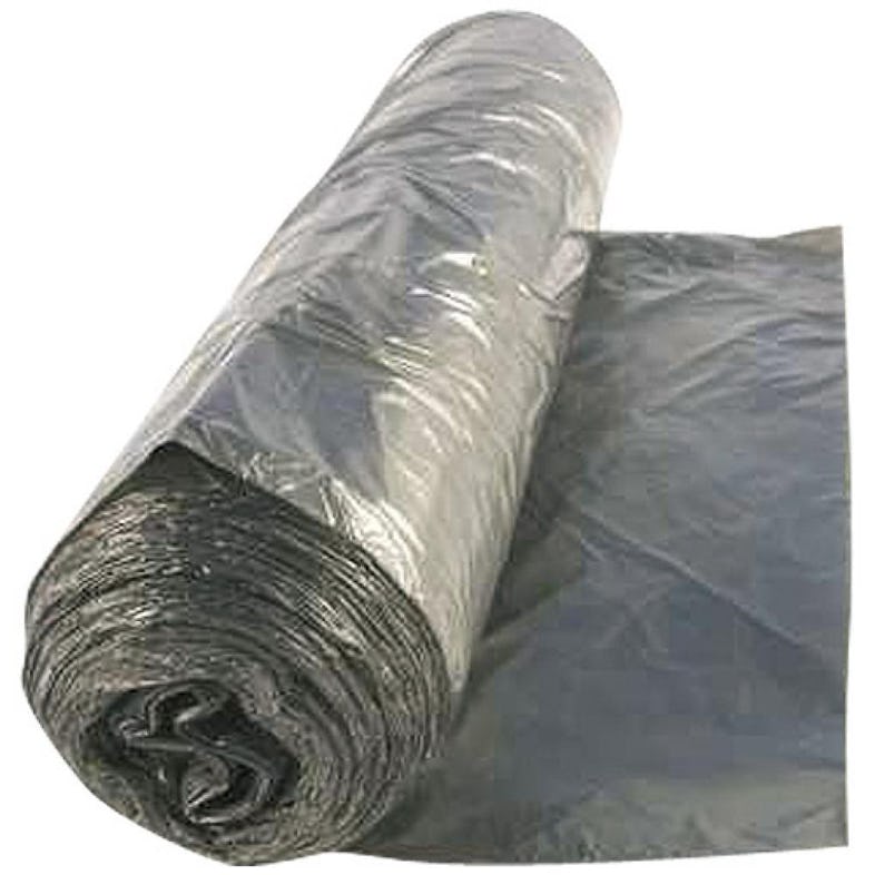sac poubelle en plastique gris - 60 litres - avec cordon de serrage - 15  pièces