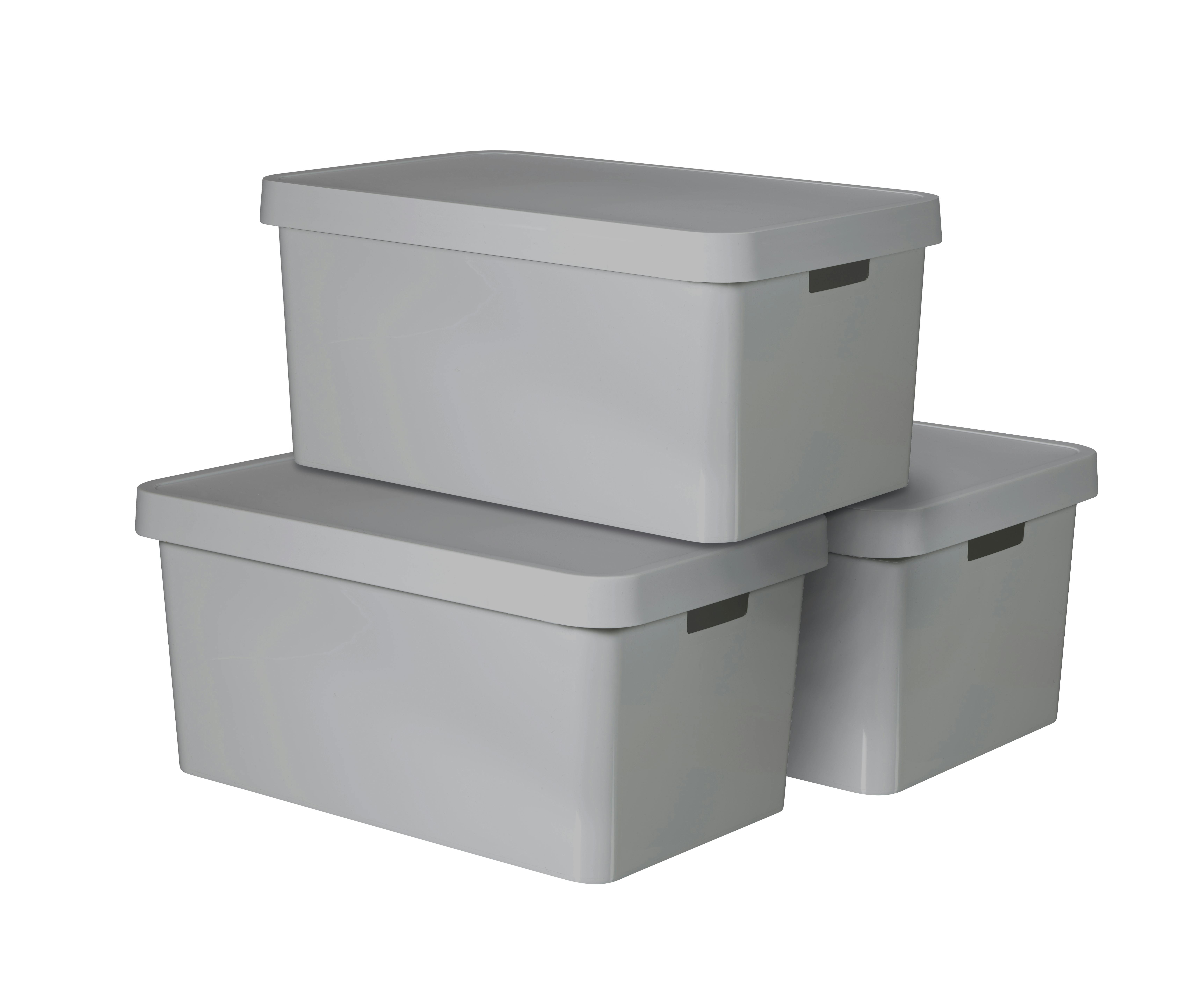 27 x 19 x 12cm Plastik weiß CURVER INFINITY Aufbewahrungsbox mit Deckel 4,5L 