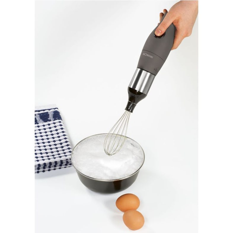 Moss And Stone Mélangeur manuel électrique avec fouet à œufs et hachoir  puissant de 300 W – Mélangeur à main avec manche ergonomique en acier