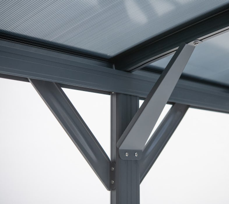 Westmann Aluminium Überdachung Bergen 505x300 cm anthrazit Rundbogen  Terrassenüberdachung Carport Gartendach | METRO Marktplatz