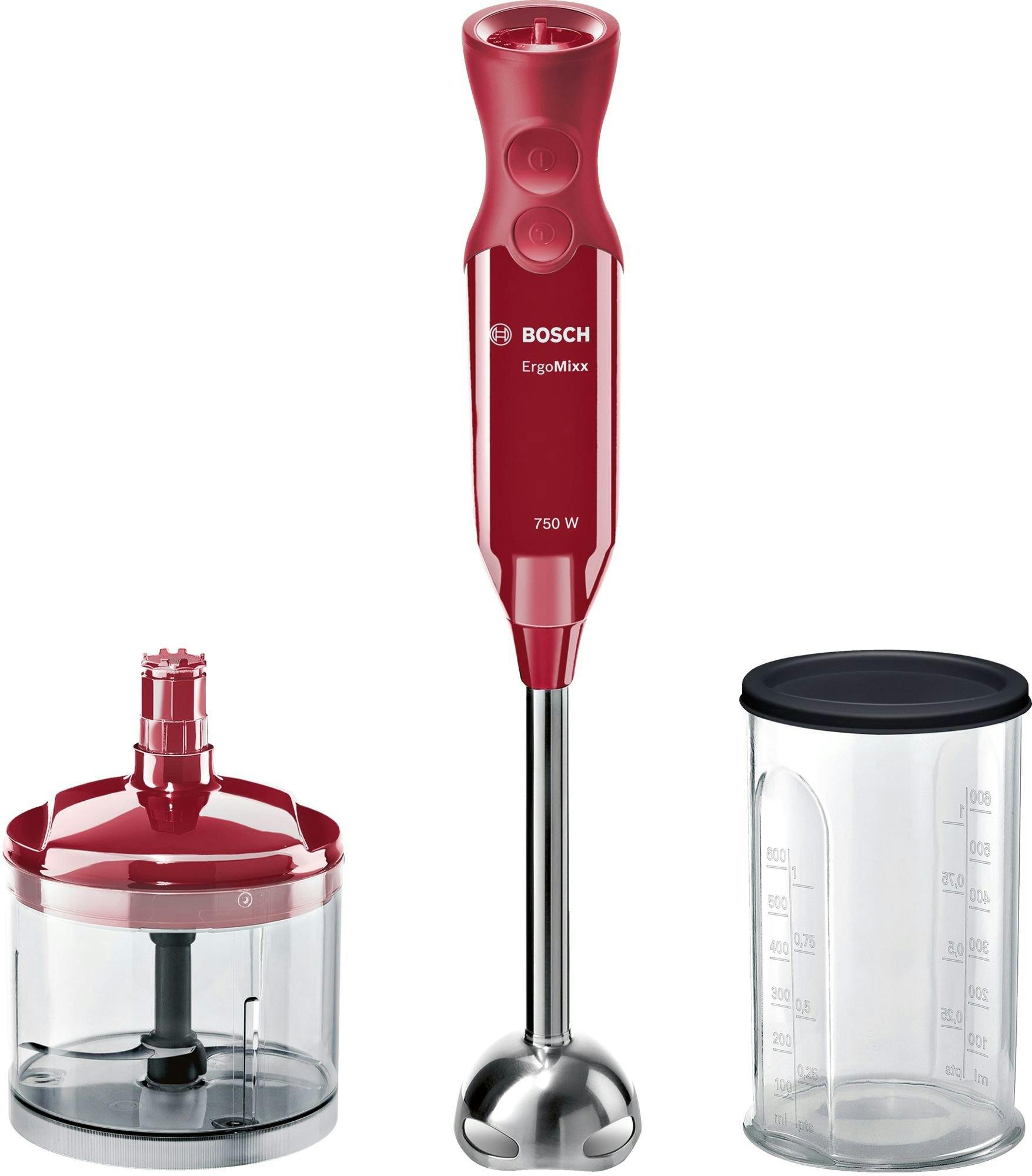 Bosch Msm67120R Licuadora Batidora De Inmersión Rojo, Acero