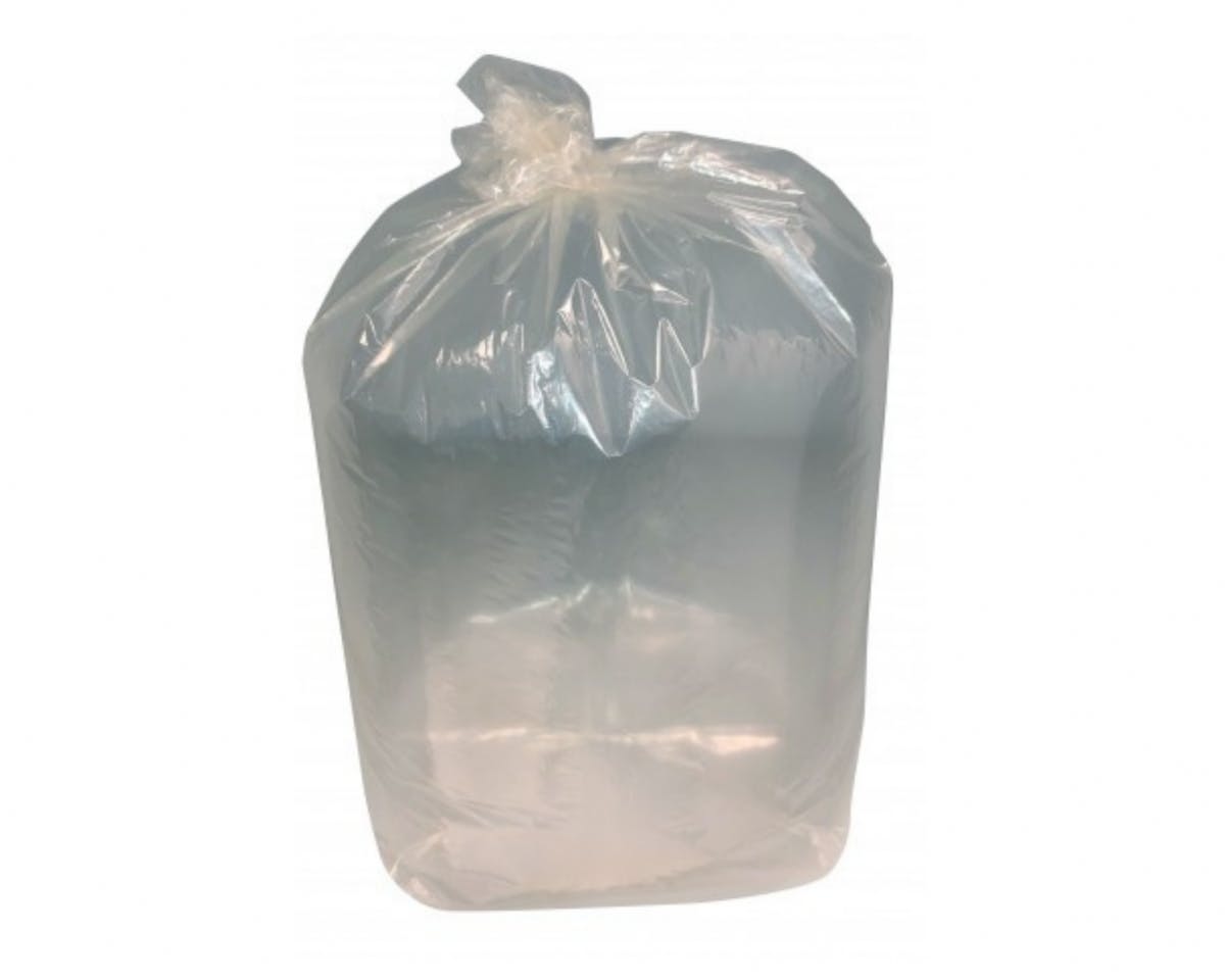 Sac Poubelle 130L Transparent - 55 microns x 100 Sacs - Delaisy