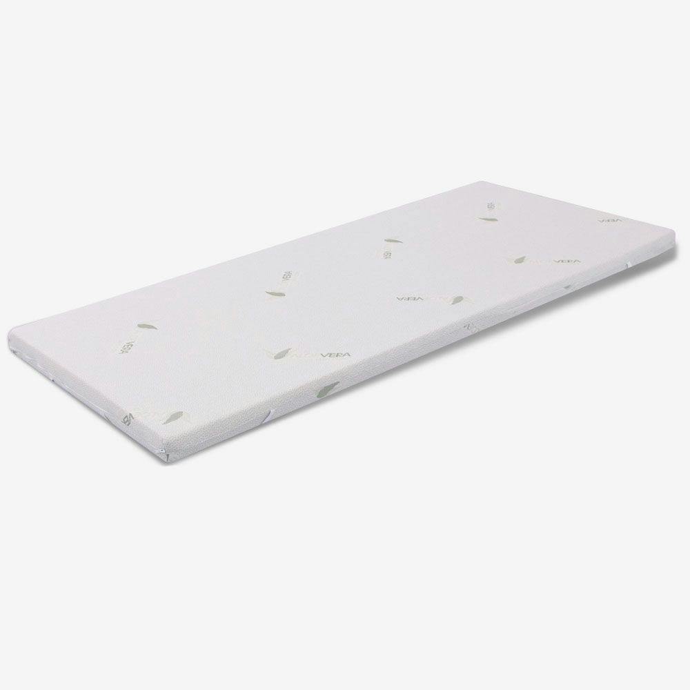 Topper 170x190 Memory Foam per materasso - alto 5 cm, sfoderabile, tessuto  AloeVera, Correttore H5