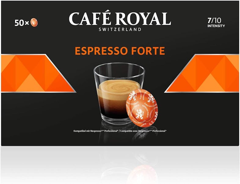Café en Dosettes - Café Royal Pro, 6 x 50 - Compatibles avec les Machines  à café Nespresso®* Professional - Saveur Espresso Forte