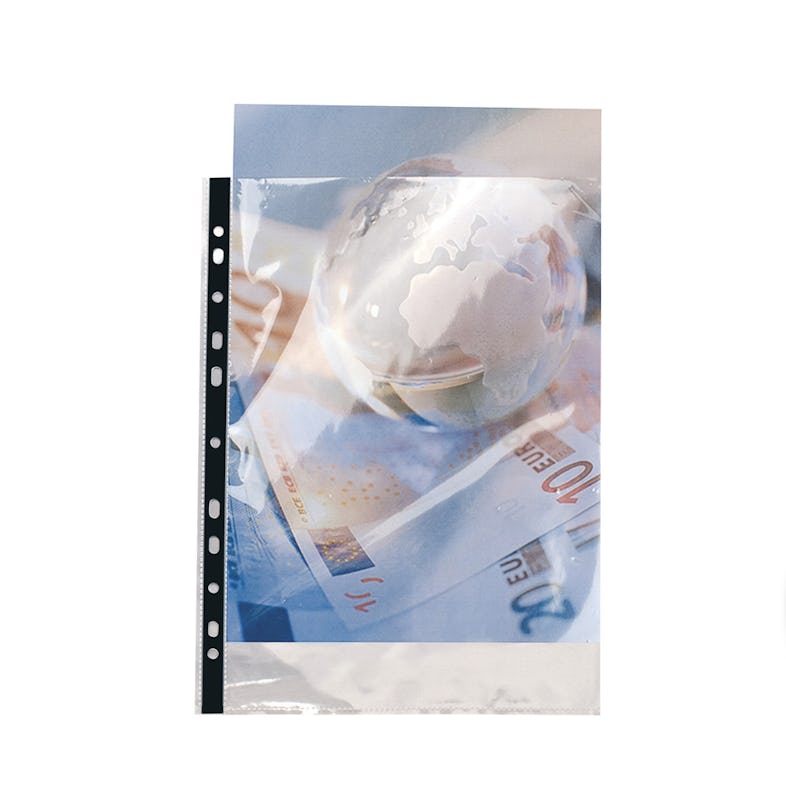 Pochettes enveloppes perforées plastique incolore transparent Par 5