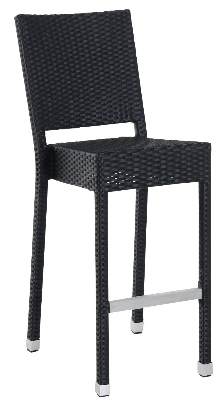 86 cm x 56,5 cm x 60,5 cm - schwarz stapelbar METRO Professional Sessel Barbados aus Polyrattan wetterfest H x B x T f/ür die Gastronomie geeignet