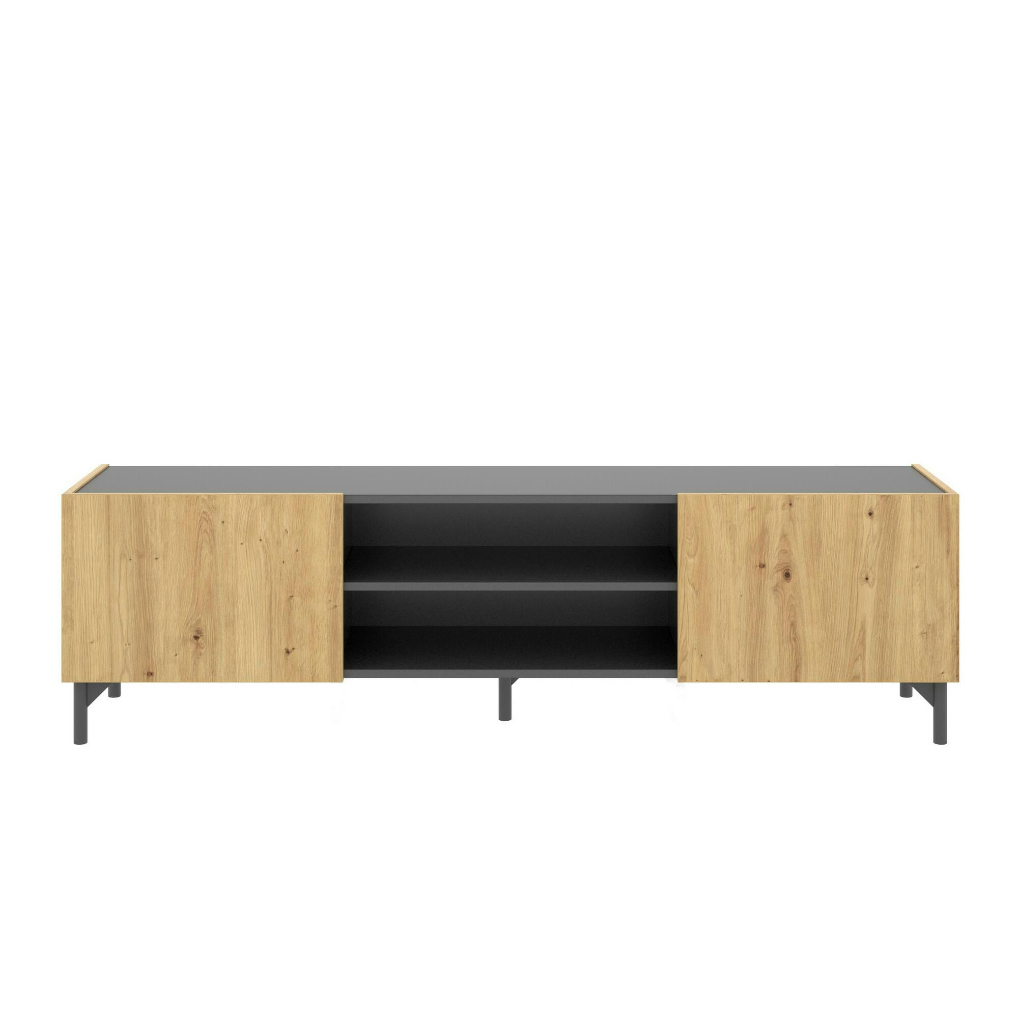 Dmora Mobile porta TV Mesa, Credenza per televisione da soggiorno con 1  anta, Supporto TV da