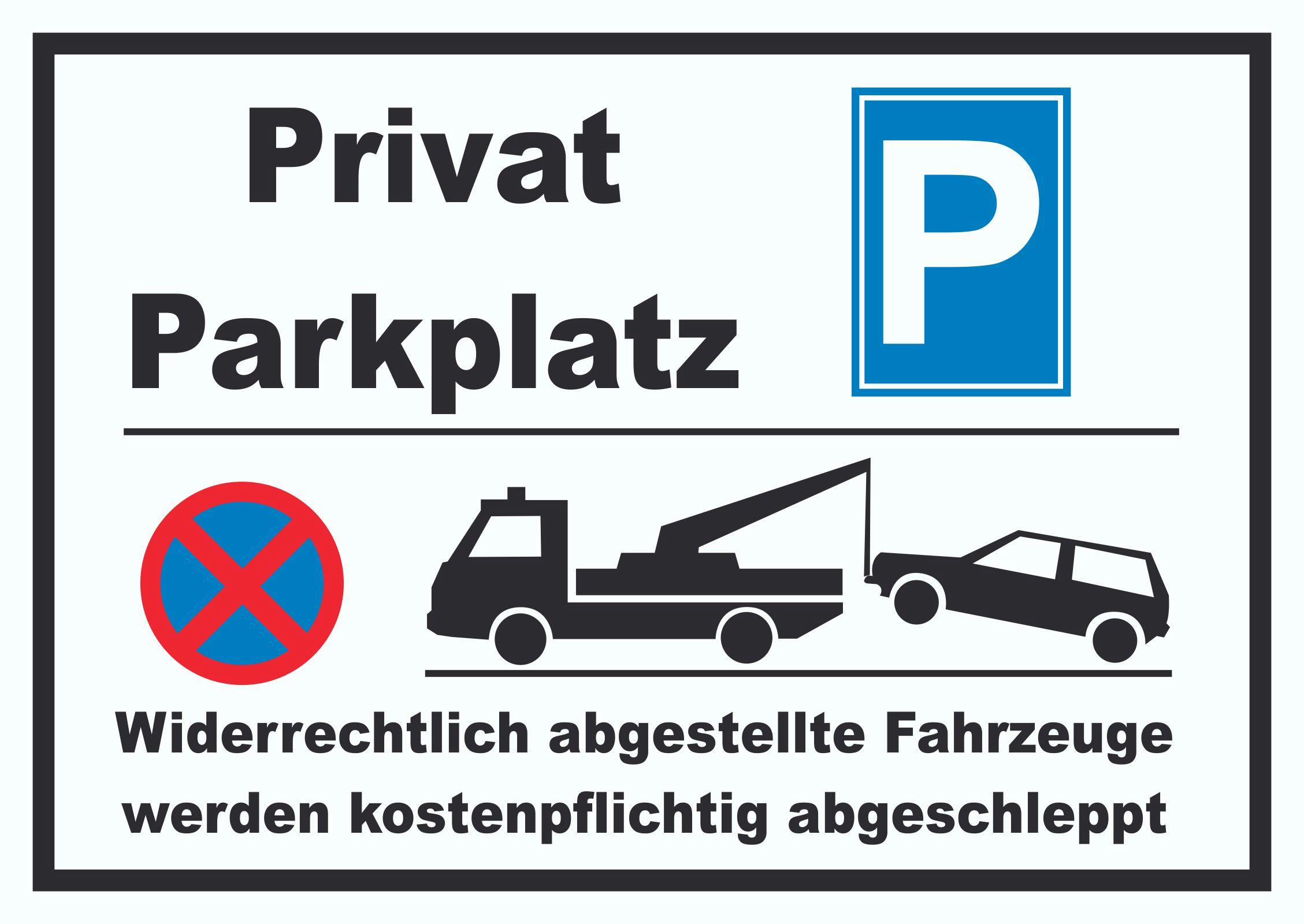 Privat Parkplatz Schild A1 (594x841mm)
