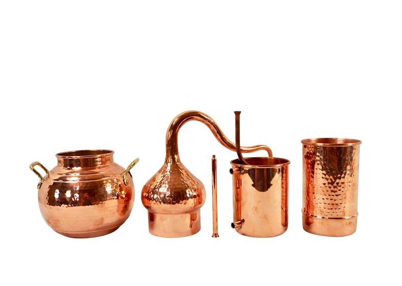 CopperGarden® Destillieranlage Alembik 2 Liter Tischdestille, Sorgenfrei  Paket mit allem Zubehör