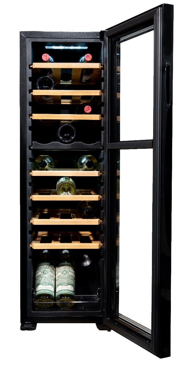 Ga wandelen sjaal Voornaamwoord Vinata Premium Wijnklimaatkast Vrijstaand koelkast - Zwart - Wijnkoelkast  27 flessen - 111 x 34.5 x 48 cm - Wijnkast glazen deur | MAKRO Webshop