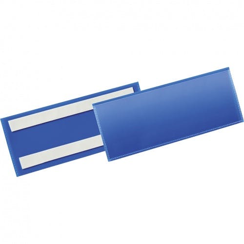 DURABLE Etikettentasche, selbstklebend, blau/transparent, 210x74mm, 50/VE