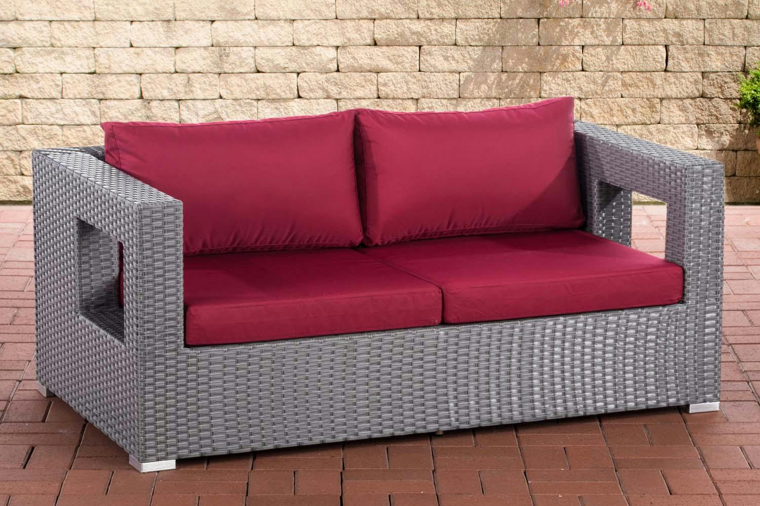 2er Sofa Honolulu rubinrot grau METRO Marktplatz