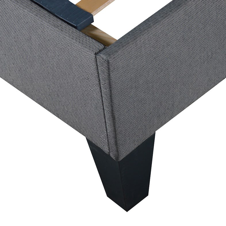 OLYMPE LITERIE, Sommier tapissier en kit, gris ciment, 140x200 - Sommier  - Chambre - Meuble