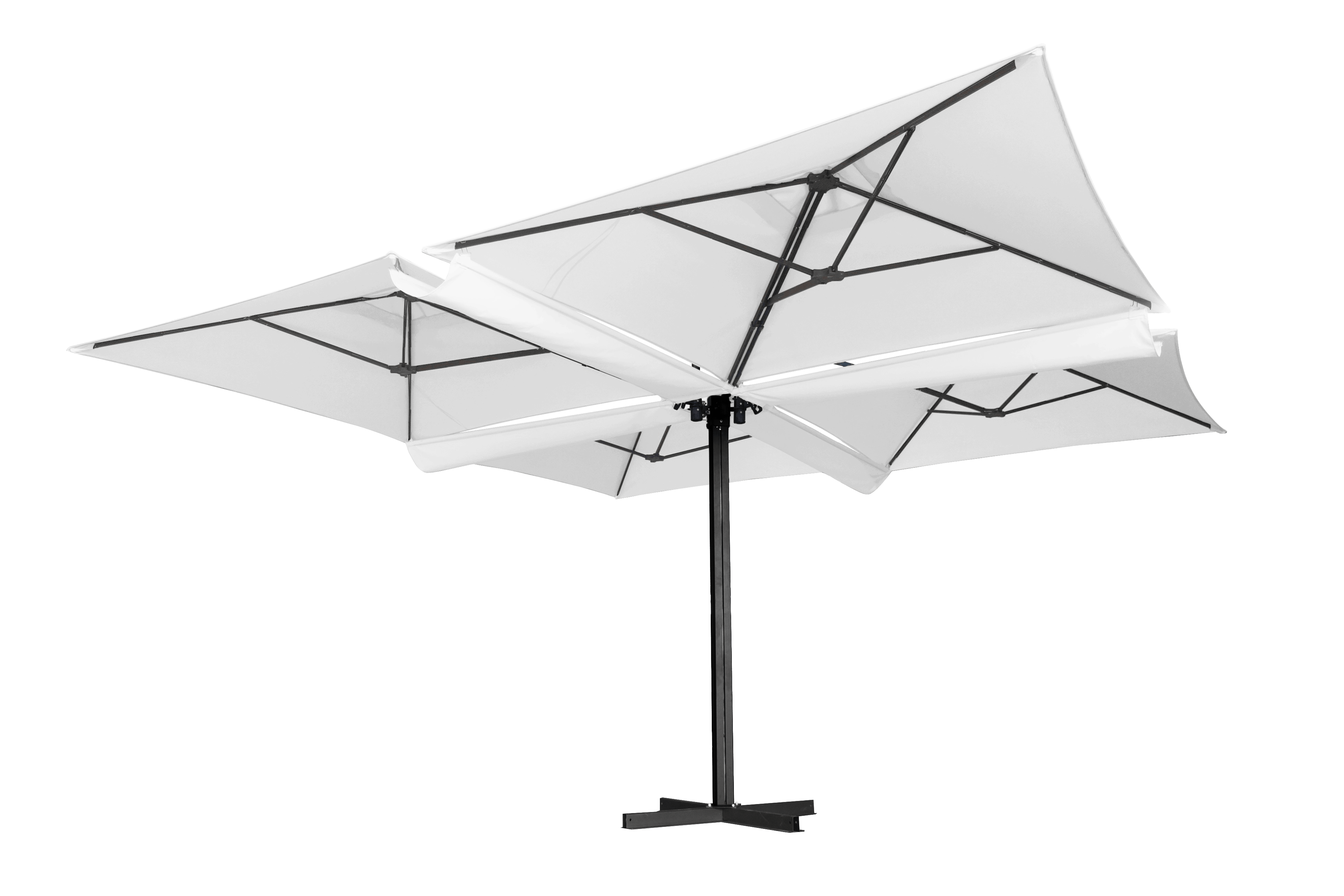 METRO Professional Hangparasol met 4 schermdekken Tomoko, Aluminium