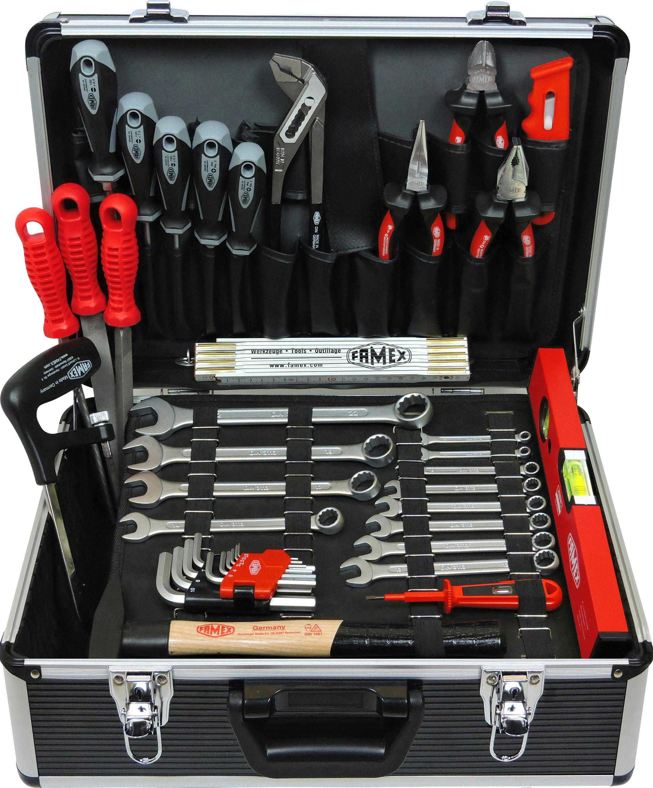 METRO bestückt FAMEX Werkzeug Profi | - Marktplatz Alu-Werkzeugkoffer 749-88 PROFFESIONAL mit