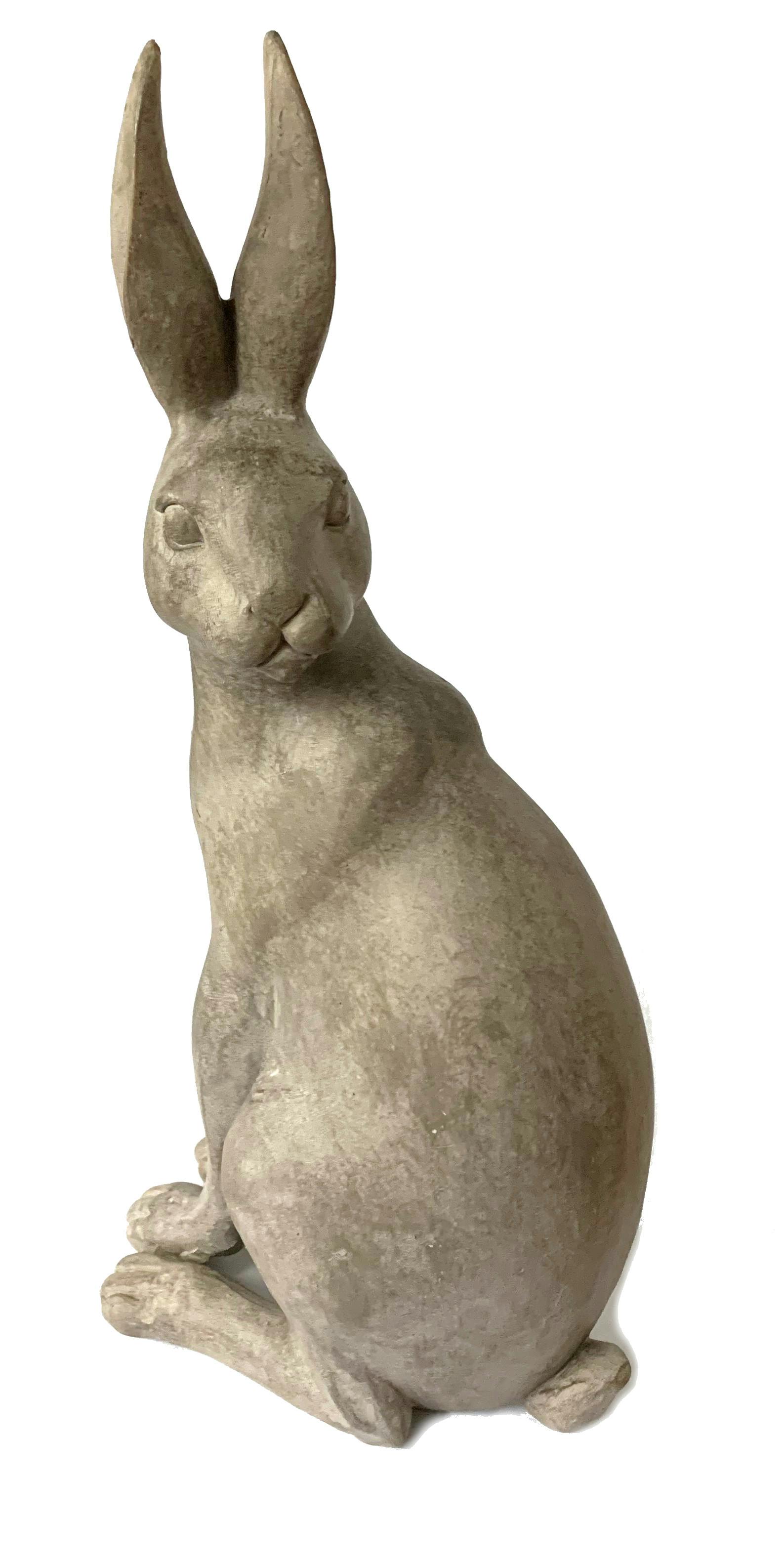 Dekofigur Figur Dekoration Hase Kaninchen Polyresin Shabby Antik Stil H  30,5 cm