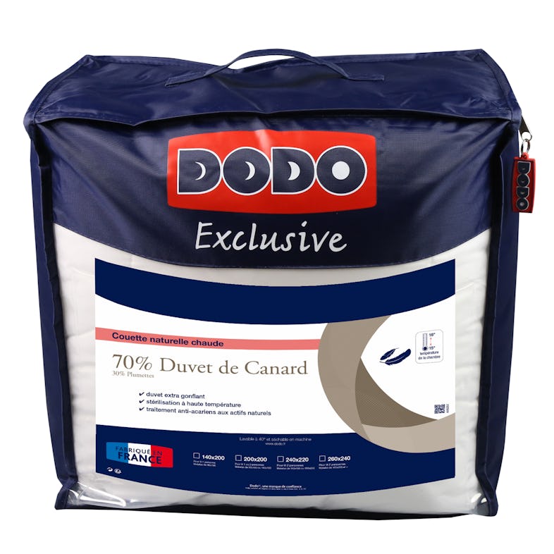 Dodo - Couette 70% Duvet De Canard Neuf Chaude 220x240 Cm à Prix Carrefour
