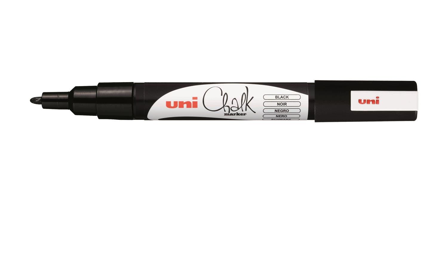 UNI-BALL Marqueur craie Pointe conique moyenne CHALK Marker PWE5M 1,8 -  2,5mm Blanc x 12 - Accessoires tableau - LDLC