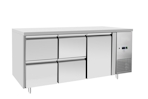 METRO Professional Kühltisch GCC31004D, Edelstahl, 179.5 x 70 x 85 cm, 180 L, Luftkühlung, 400 W, mit Schloß, silber