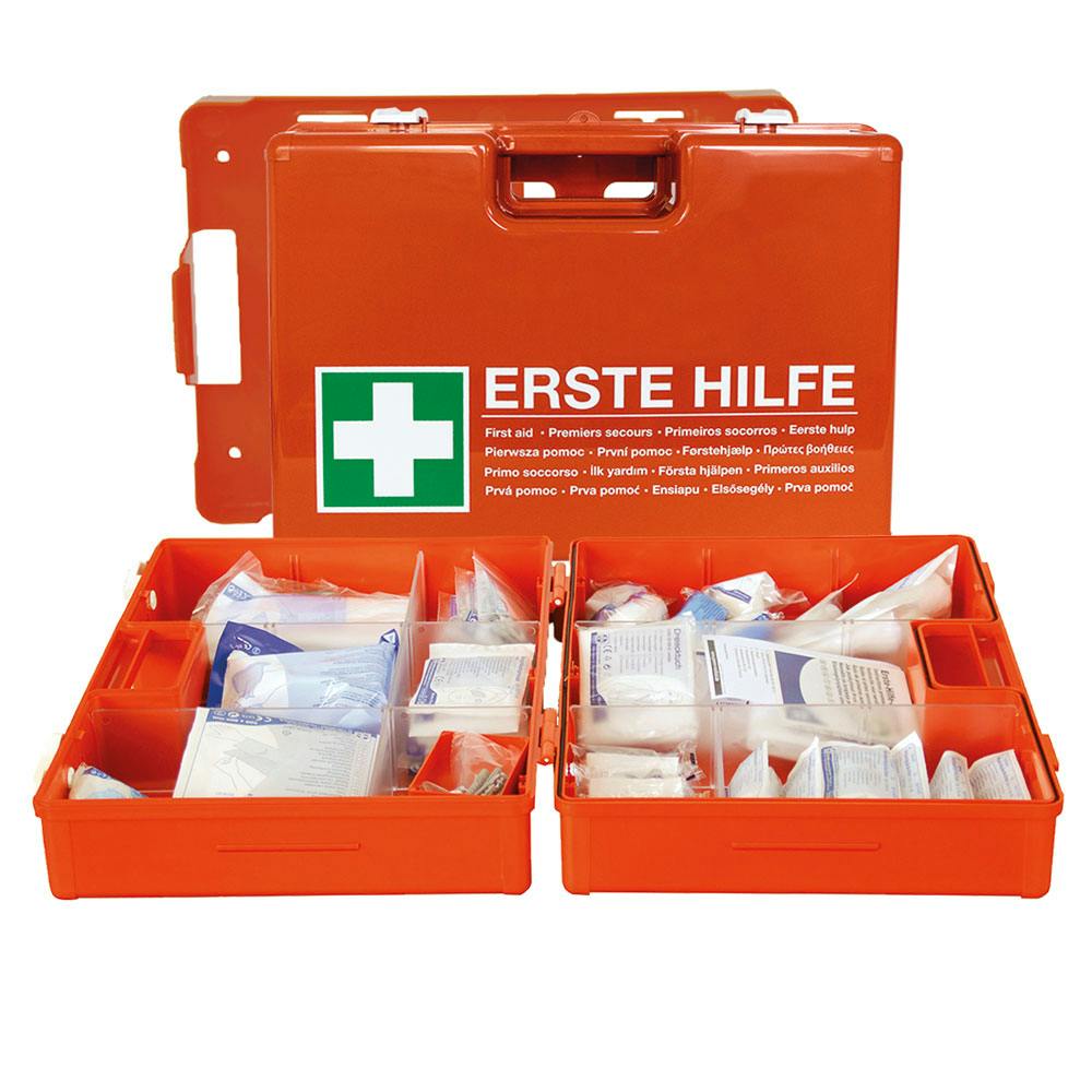 Verbandkoffer DIN 13169 mit Wandhalterung 4-5 Jahre haltbar Typ E Erste- Hilfe-Kasten Erste Hilfe Koffer
