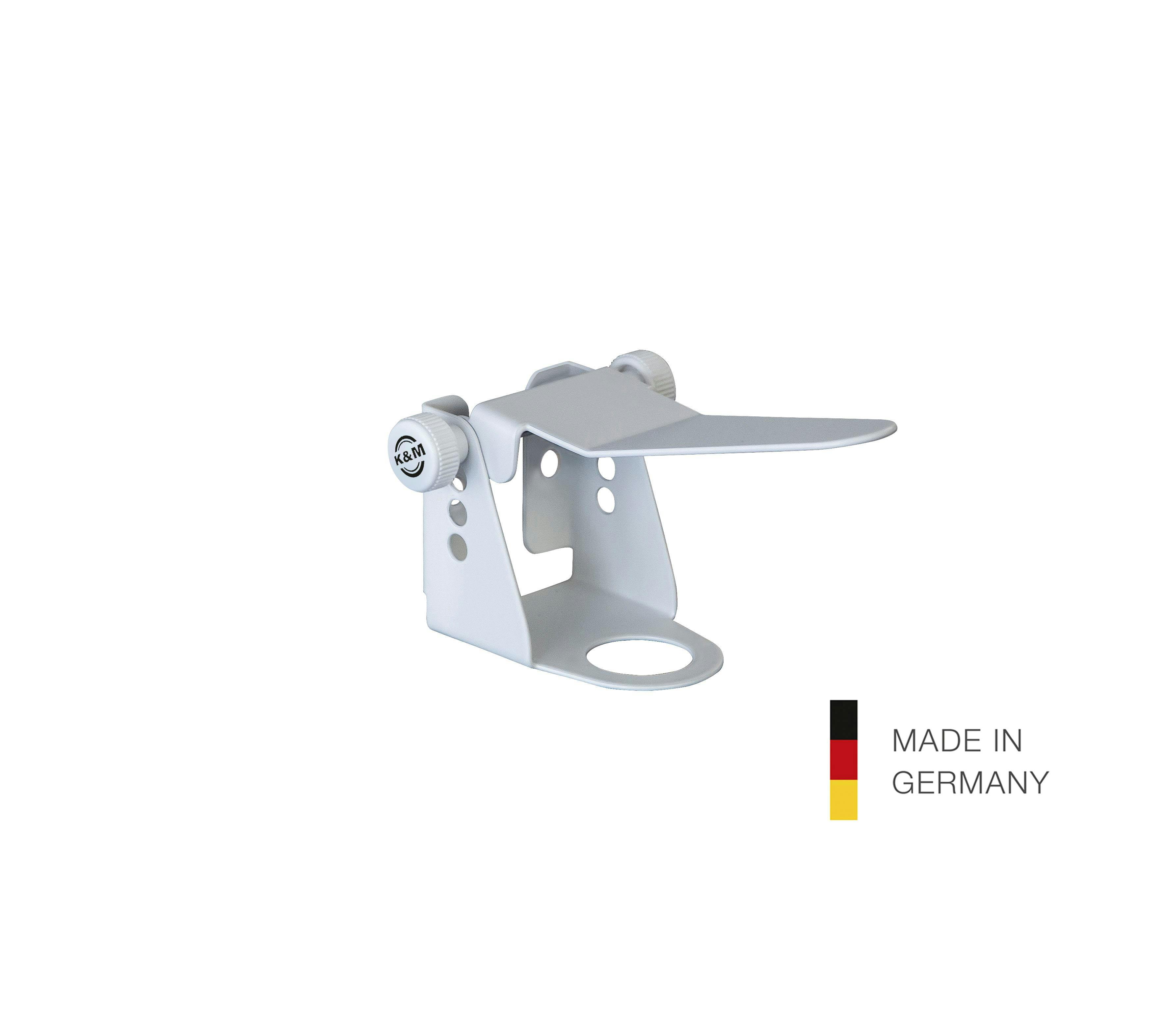 König & Meyer 80398 Halter mit Hebel für Desinfektionsmittel, reinweiß