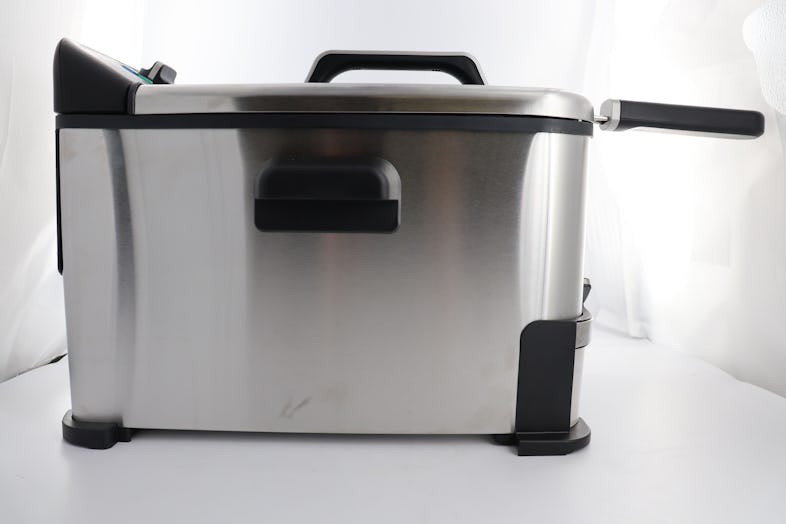 Freidora profunda – Freidora eléctrica de aceite de 4 litros – 1 cesta  grande y 2 pequeñas para doble uso – Cocina de acero inoxidable con