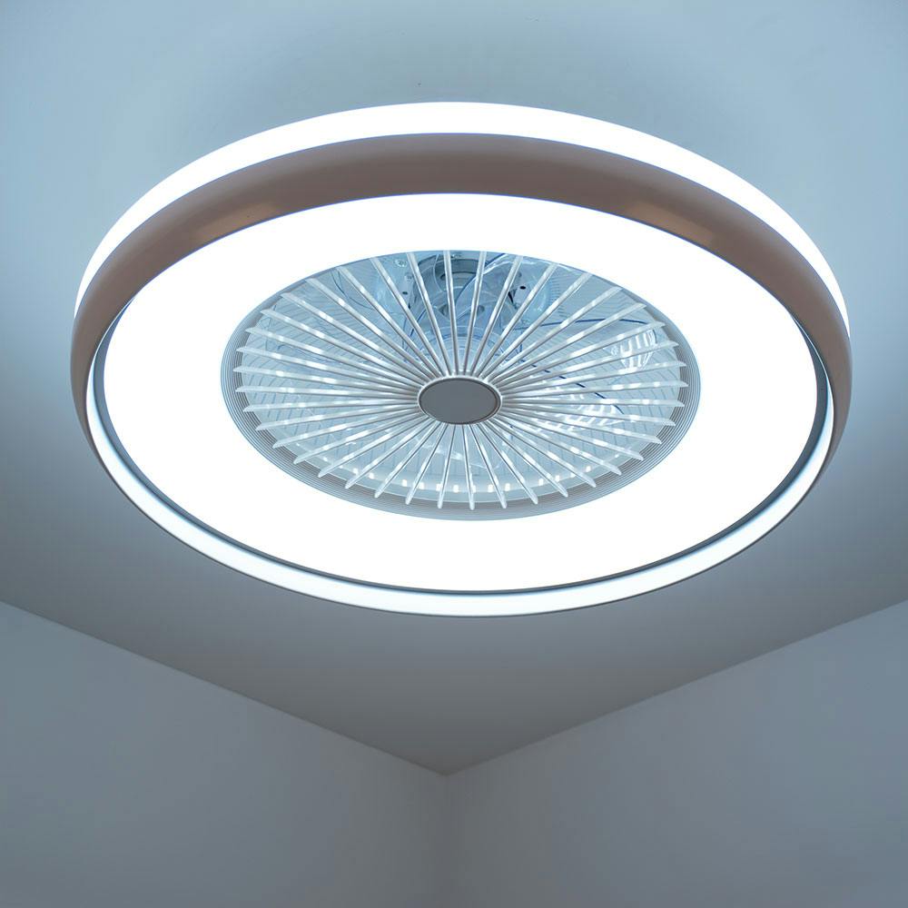 LED Decken Ventilator Tages-Licht Lampen dimmbar FERNBEDIENUNG 3-Stufen Lüfter 