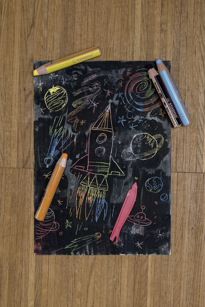 Crayon multi-talents STABILO Woody 3en1 couleur au choix Blanc