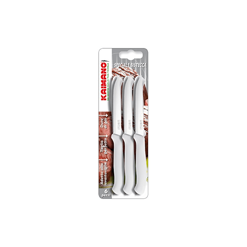 Set 6 coltelli in acciaio inox italicus bianco