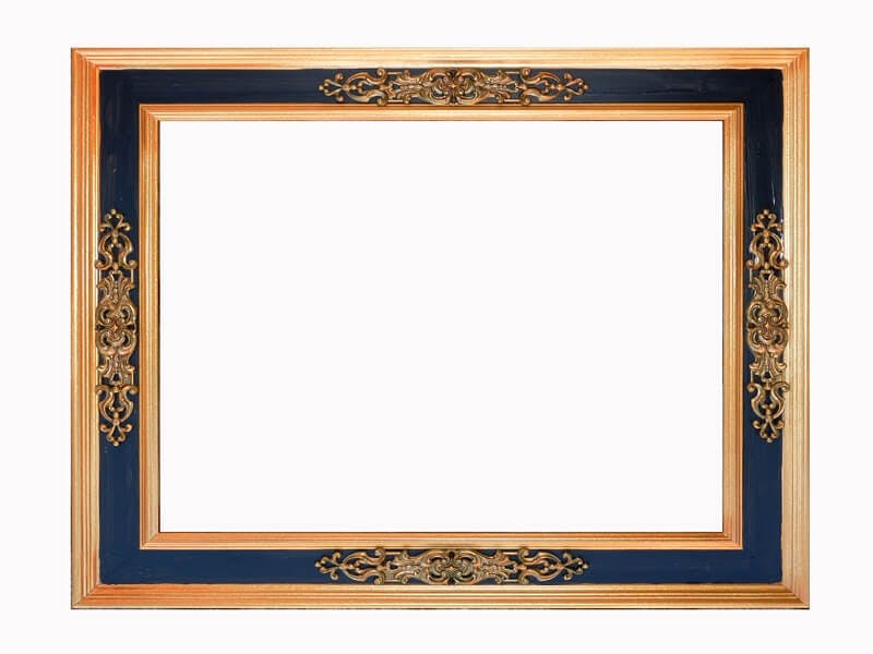 Barock Bilderrahmen Sammezzano in Gold und Schwarz(Format (Breite x