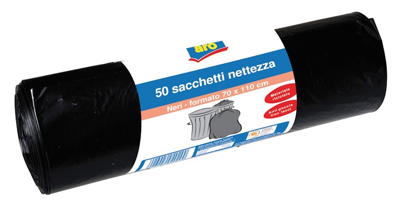 Sacchi nettezza neri condominiali 70x110 cm ARO 1 conf. pezzi 50