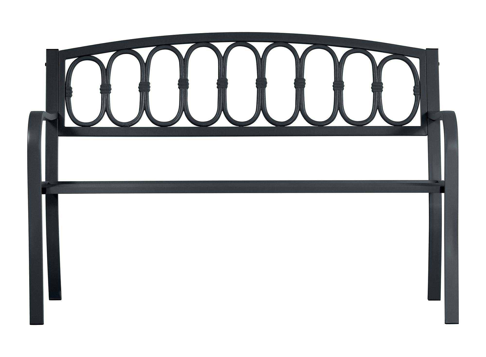 Panchina da Giardino 2 Posti 123x63x87 cm in Ferro e Ghisa Antracite