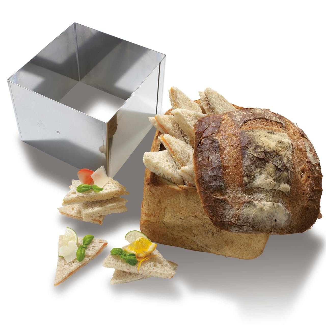 Moule pain surprise ou club sandwich anti-adhésif avec couvercle