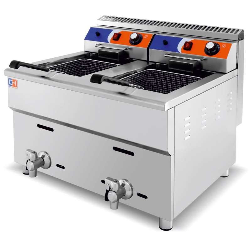 Freidora a gas Propano de 18+18 litros de 680x630x645h mm PEKÍN GF182