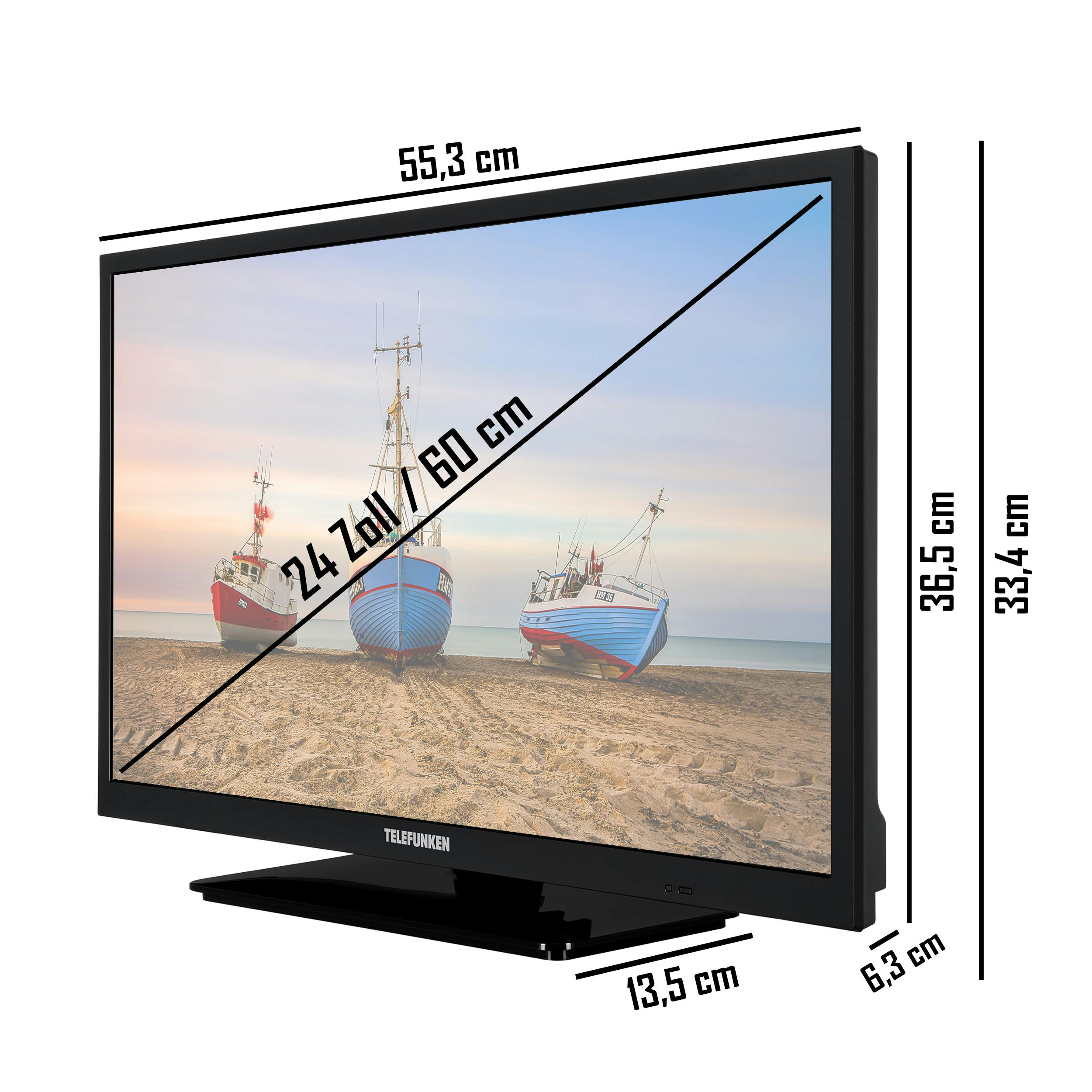 TELEFUNKEN XH24N550M 24 Zoll METRO schwarz Triple-Tuner) Fernseher (HD Ready, | Marktplatz