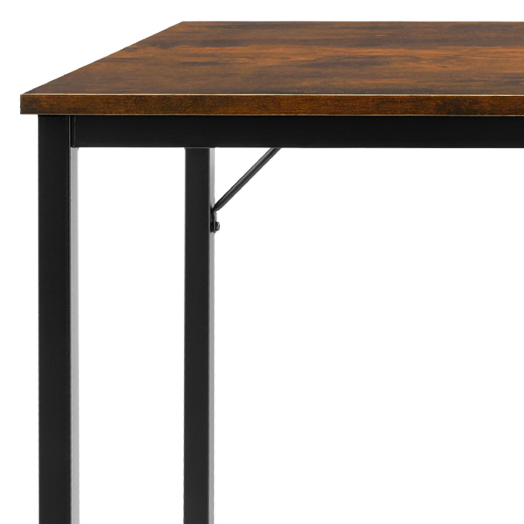 Tectake Table de bureau Jenkins - Bois foncé industriel, rustique