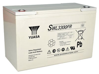 Yuasa Blei-Akku SWL3300FR Pb 12V / 110,2Ah Flame Retardant 10-12  Jahresbatterie, M8 innen